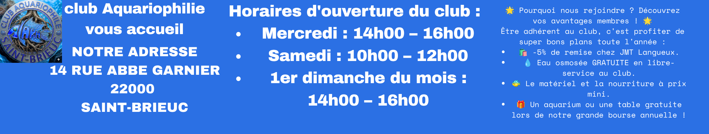 information du club 